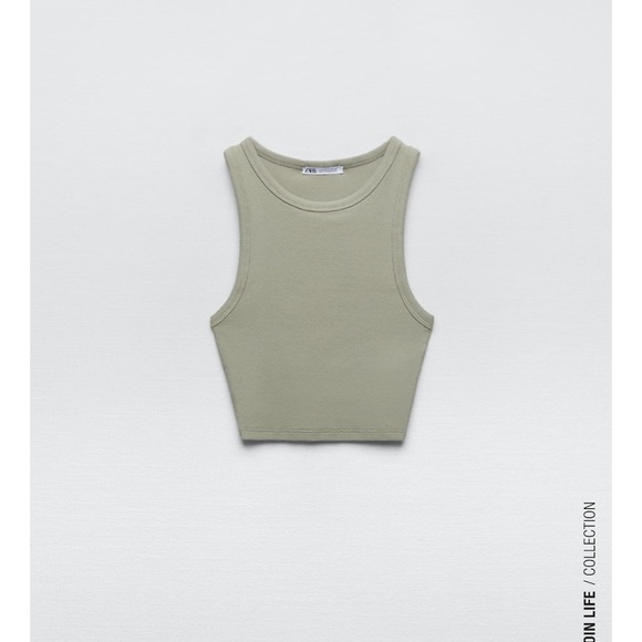 Zara Tops - RIBBED T-SHIRT